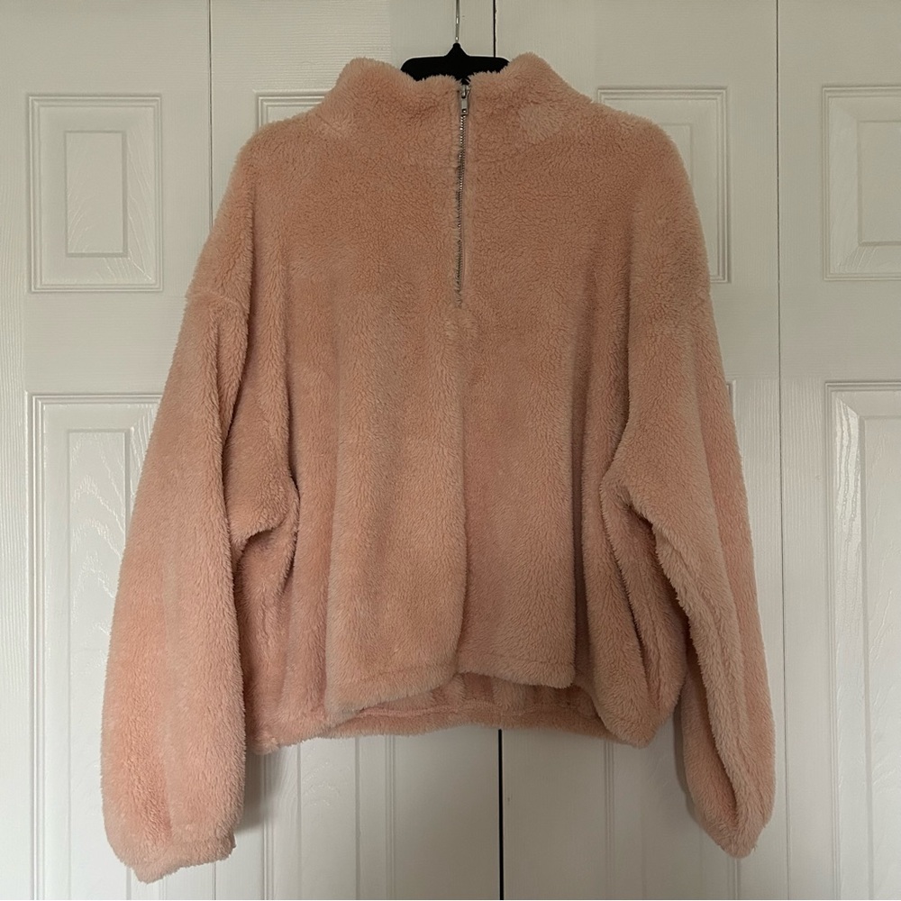 Women’s H&M Half-zip Teddy Fleece Sweatshirt - Picture 1 of 4